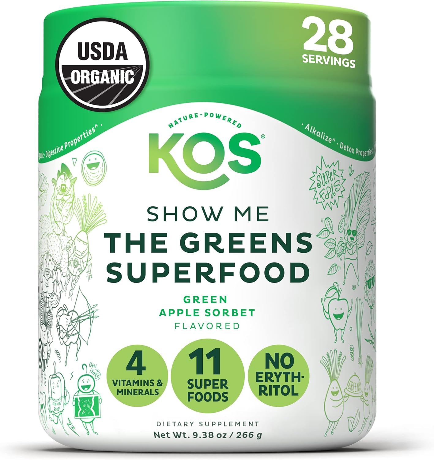 KOS Organic Greens Blend